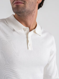 Polo a manica lunga con bottoni 888 Bianca (3)