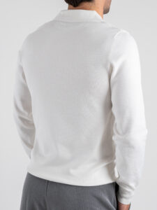 Polo a manica lunga con bottoni 888 Bianca (5)