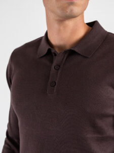 Polo a manica lunga con bottoni 888 Coffee (1)