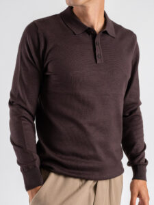 Polo a manica lunga con bottoni 888 Coffee (2)