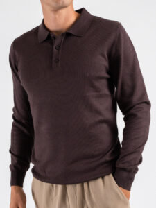 Polo a manica lunga con bottoni 888 Coffee (5)