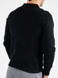 Polo a manica lunga con bottoni 888 Nero (1)