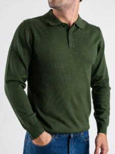 Polo a manica lunga con bottoni 888 Verde (4)