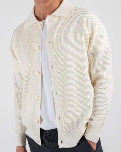 SEINSE Cardigan a costine con bottoni MI3168SS Panna