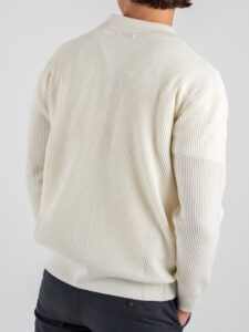 SEINSE Cardigan a costine con bottoni MI3168SS Panna (2)