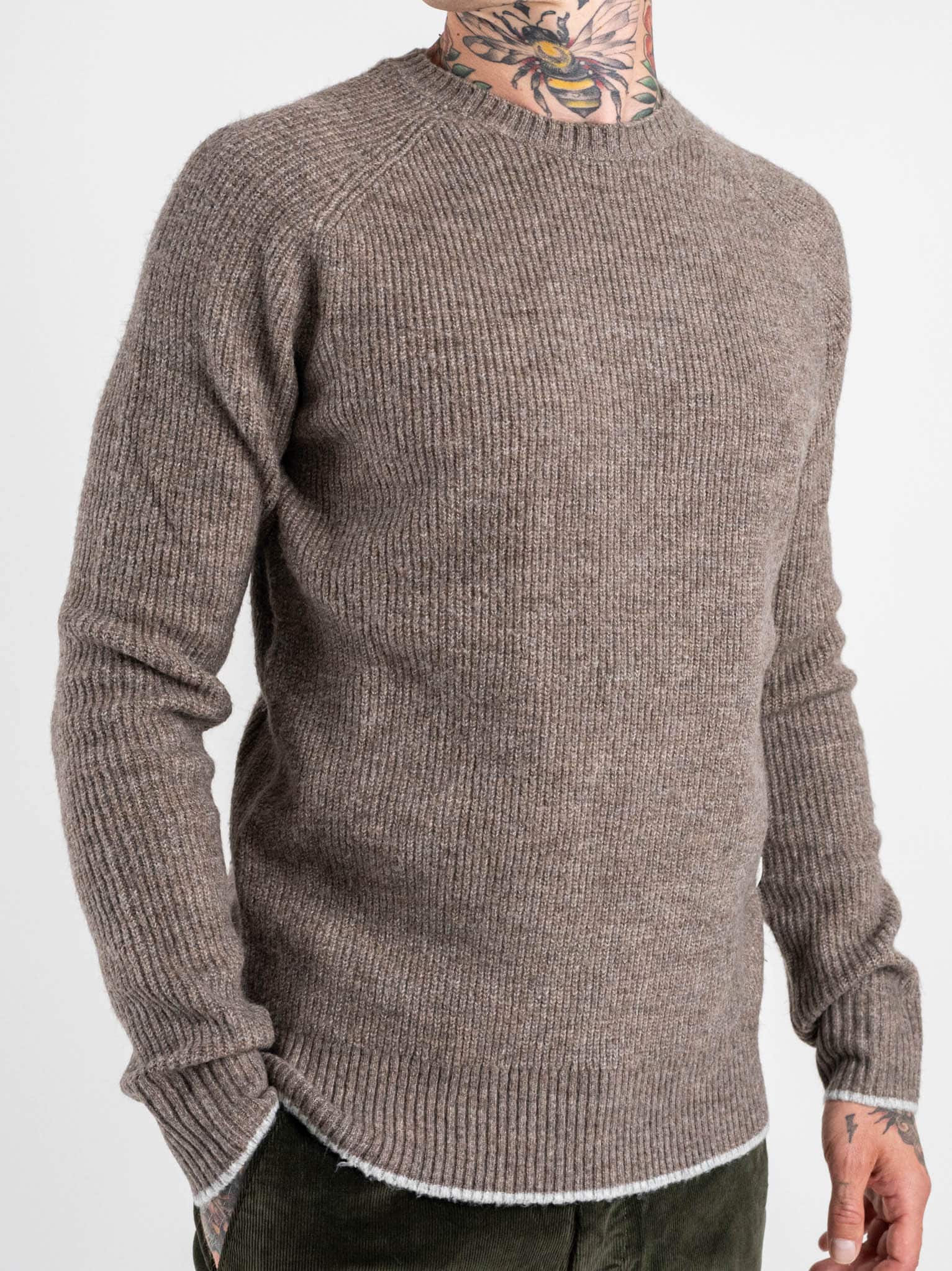 SEINSE Maglione girocollo lavorato MI3041SS Fango