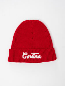 SUPERCULTURE Cuffia con ricamo CORTINA CAP07 Rossa