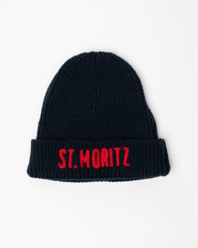 SUPERCULTURE Cuffia con ricamo ST MORITZ CAP05 Blu Saldi