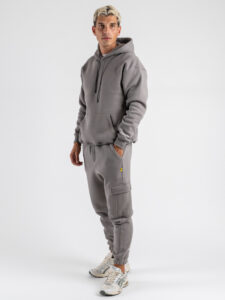 SUPERCULTURE Felpa cappuccio con marsupio boxy fit DENNIS-Z Ferro (1)