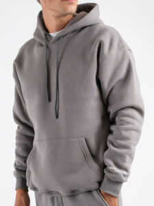 SUPERCULTURE Felpa cappuccio con marsupio boxy fit DENNIS-Z Ferro (2)