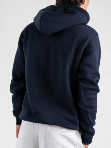 SUPERCULTURE Felpa cappuccio stampa floc lato cuore Bomber Today A1373 Blu (4)