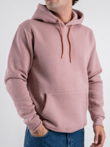 SUPERCULTURE Felpa con cappuccio felpata t.unita con logo sul polso JOY-Z Rosa Polvere (3)