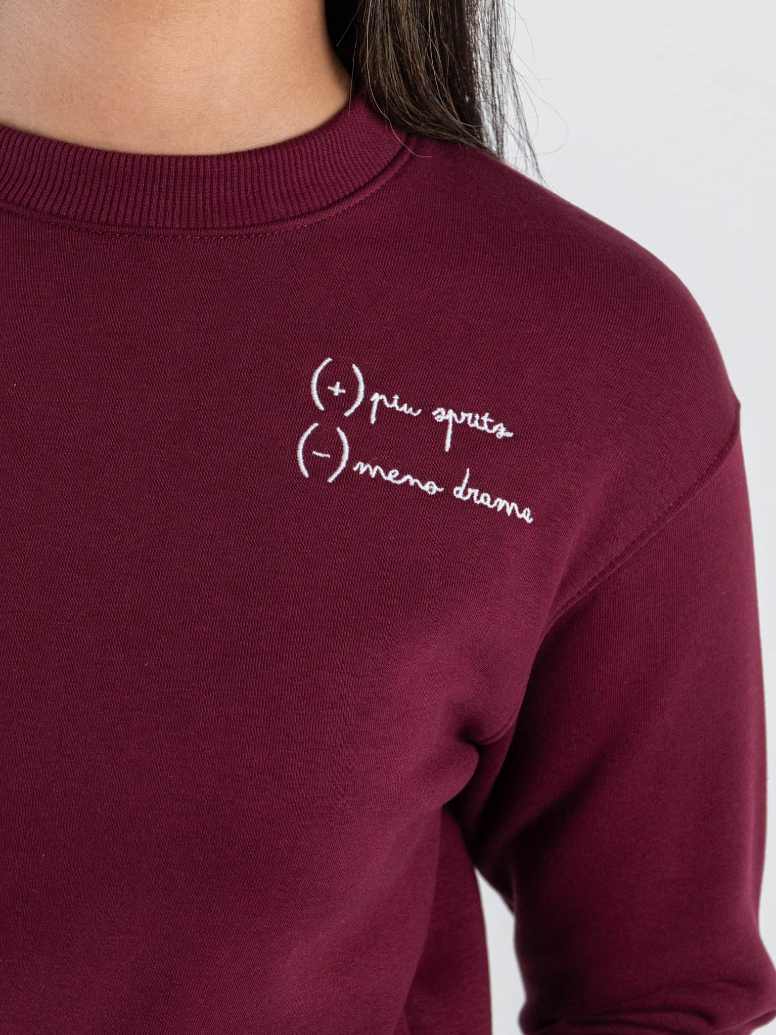 SUPERCULTURE Felpa da donna girocollo con ricamo +SPRITZ-DRAMMA