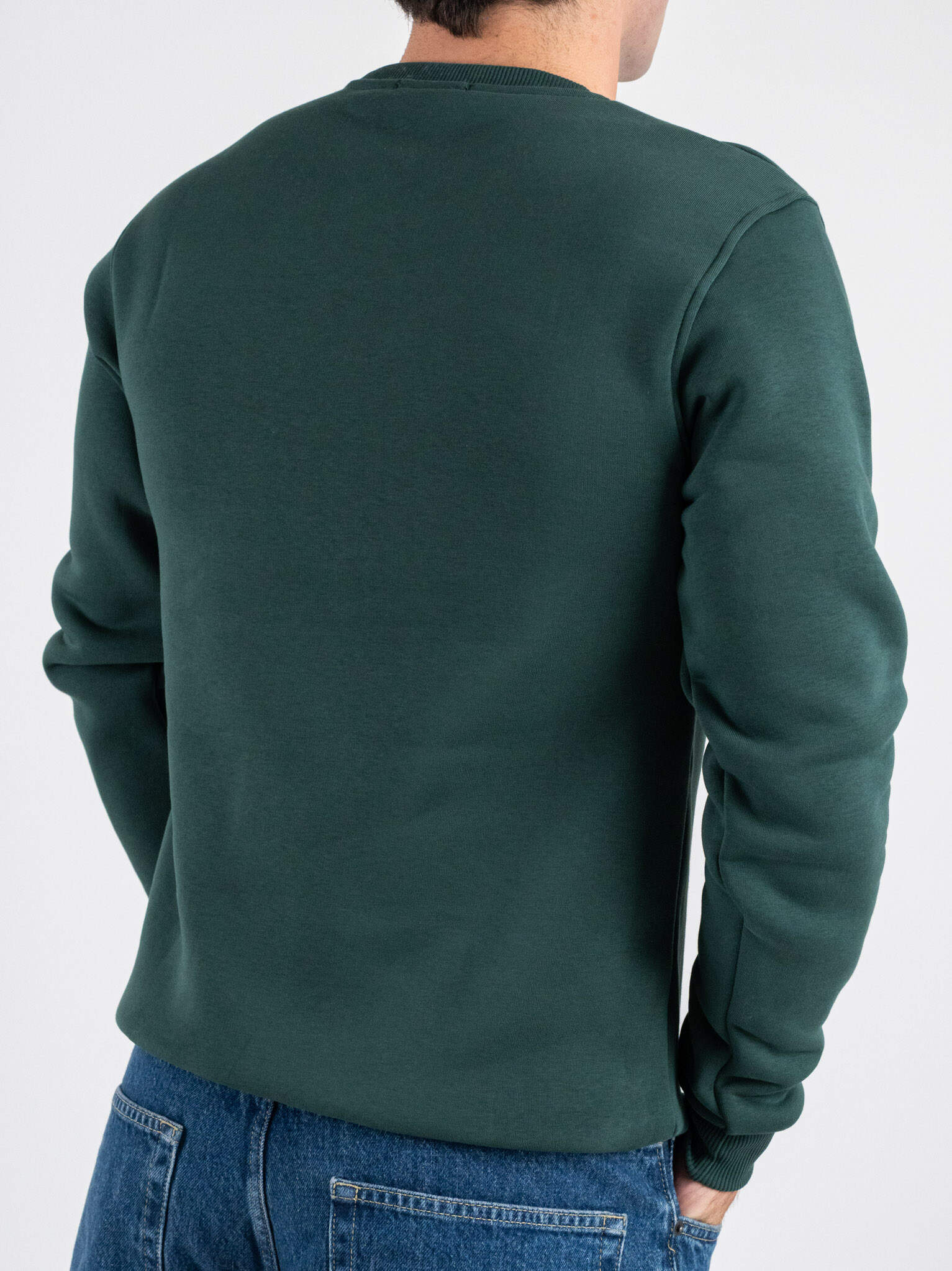 SUPERCULTURE Felpa girocollo felpata con stampa floc 