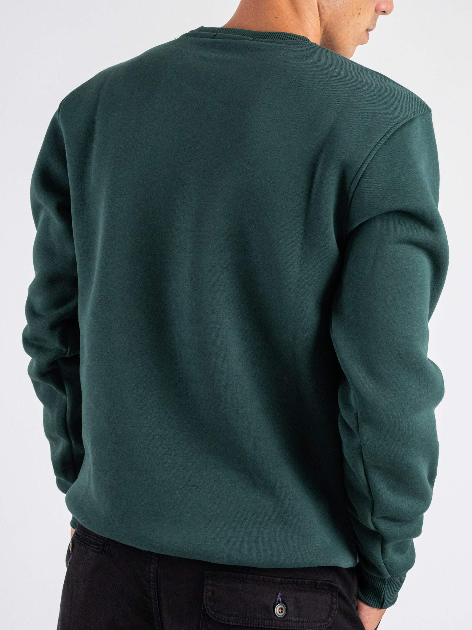 SUPERCULTURE Felpa girocollo felpata con stampa serigrafica 