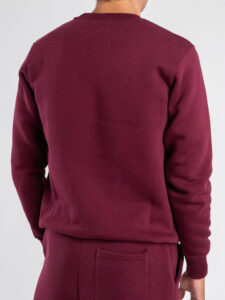 SUPERCULTURE Felpa girocollo felpata t.unita con logo sul polso TEDDY-Z Bordeaux (3)