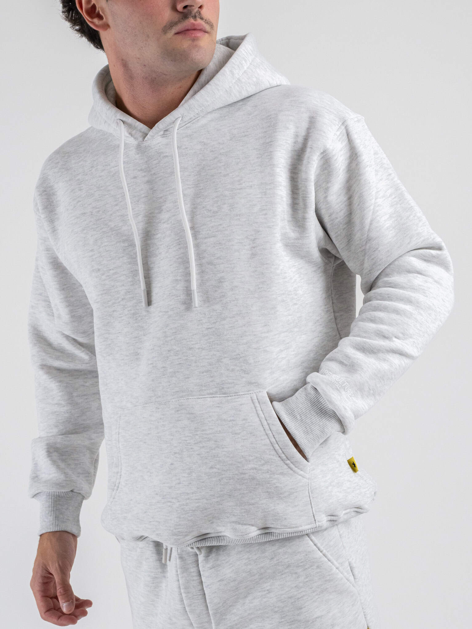 SUPERCULTURE Felpa over con cappuccio e marsupio DENNIS-Z Grigio