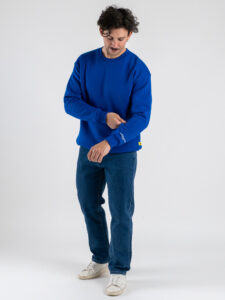SUPERCULTURE Felpa over girocollo BLAKE-Z Royal (2)