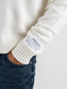 SUPERCULTURE Maglione girocollo basico misto lana TOM Panna (5)