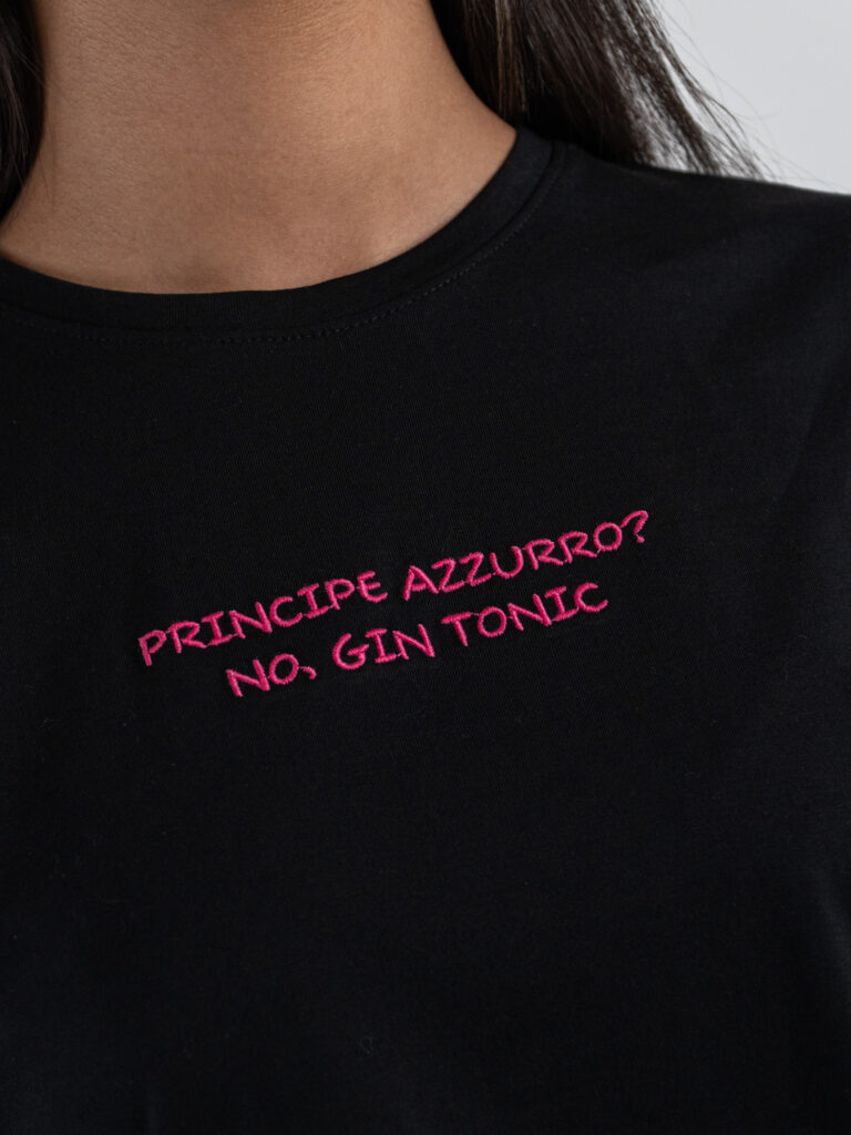 SUPERCULTURE T-shirt da donna boxy fit con stampa e ricamo