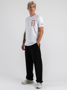 SUPERCULTURE T-shirt in cotone con stampa e ricamo lato cuore WEEKEND A1367 Bianca (4)