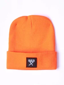 BERNA Cuffia liscia con logo 252255 Arancio Fluo