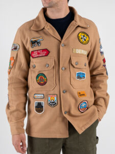 BERNA Giacchetta misto lana con patch BOY SCOUT 252306 Cammello (1)