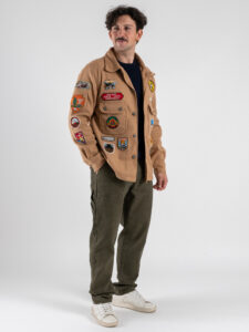 BERNA Giacchetta misto lana con patch BOY SCOUT 252306 Cammello (2)