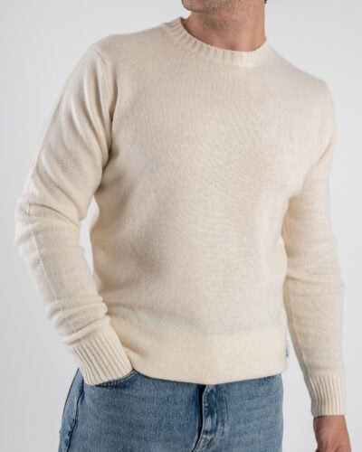 BERNA Maglione girocollo LAMBSWOOL 252062 Panna