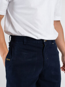 BERNA Pantalone cropped morbido 252300 Blu (2)