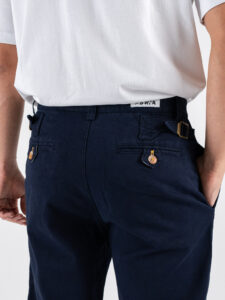 BERNA Pantalone cropped morbido 252300 Blu (3)