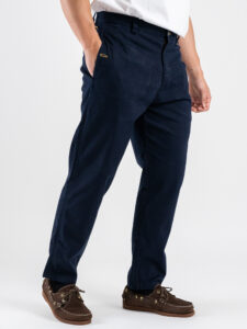 BERNA Pantalone cropped morbido 252300 Blu (6)