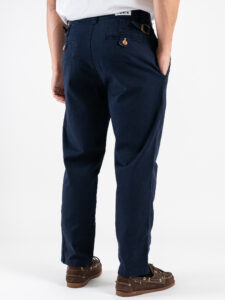 BERNA Pantalone cropped morbido 252300 Blu (7)