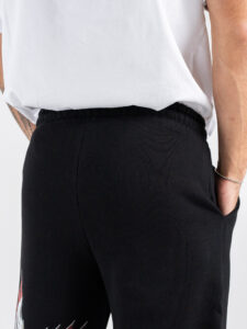 BERNA Pantalone tuta felpato con patch 252025 Nero (3)