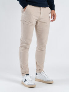 BL11 Pantalone chinos basico autunno:inverno in velluto liscio 10BL07 Crema2