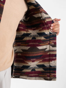 BLACKSUNDAY Giacchetta in fantasia etnica STOCCOLMA bordeaux (7)