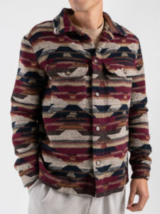 BLACKSUNDAY Giacchetta in fantasia etnica STOCCOLMA bordeaux (8)