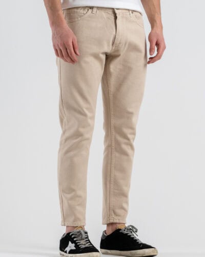 ESTASI Jeans slim senza rotture e corto alla caviglia DEL PIERO Beige
