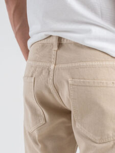 ESTASI Jeans slim senza rotture e corto alla caviglia DEL PIERO Beige (4)