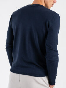 ESTASI Maglione girocollo basico in poliviscosa MICHELANGELO Blu (1)