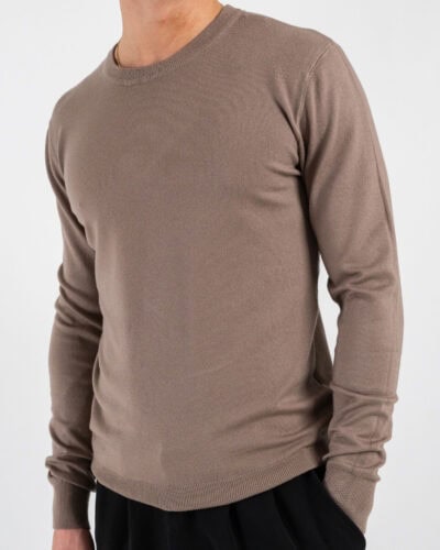 ESTASI Maglione girocollo basico in poliviscosa MICHELANGELO Khaki 4 Home