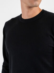 ESTASI Maglione girocollo basico in poliviscosa MICHELANGELO Nero (4)