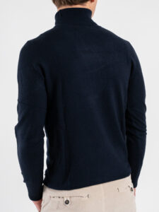 GIANNI LUPO Dolcevita tinta unita morbido in poliviscosa GL33500 Navy (5)