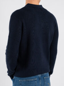 GIANNI LUPO Polo in maglia a costine con zip GL35133GZ Navy (4)