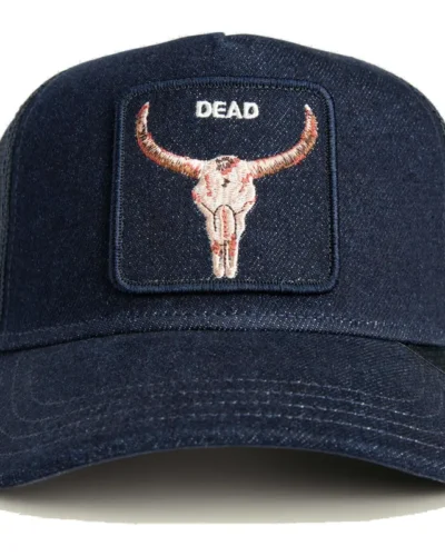 GOORIN BROS Cappellino in jeans blu con patch stampa bufalo DEAD