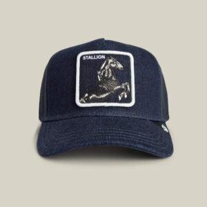 GOORIN BROS Cappellino in jeans blu con patch stampa cavallo STALLION