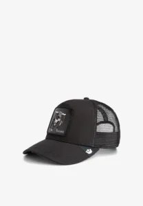 GOORIN BROS Cappellino nero con patch in pelle nera stampa toro RACING