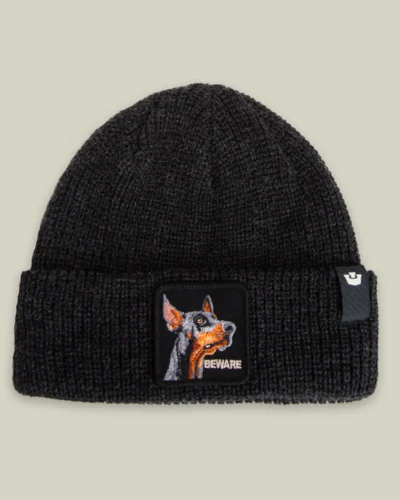 GOORIN BROS Cuffia con patch nera stampa cane BEWARE Nero