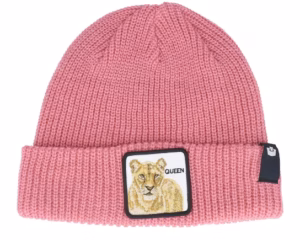 GOORIN BROS Cuffia con patch stampa leonessa QUEEN Rosa