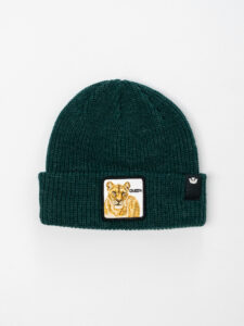 GOORIN BROS Cuffia con patch stampa leonessa QUEEN Verde Bosco (2)